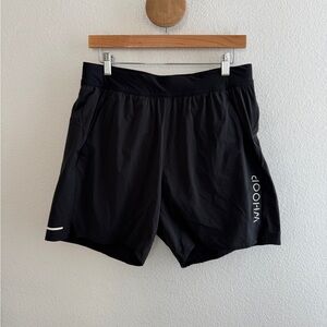 Whoop 4.0 Any Wear Logo Shorts Black Lined 6"